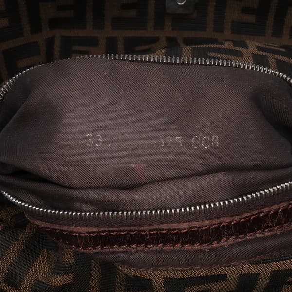 Pre-owned Fendi Zucca Canvas Mamma Forever Brown