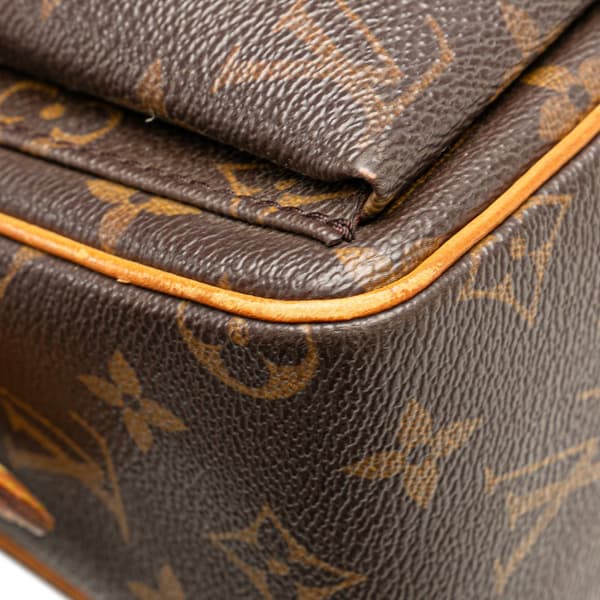 Pre-owned Louis Vuitton Monogram Viva Cite MM Brown