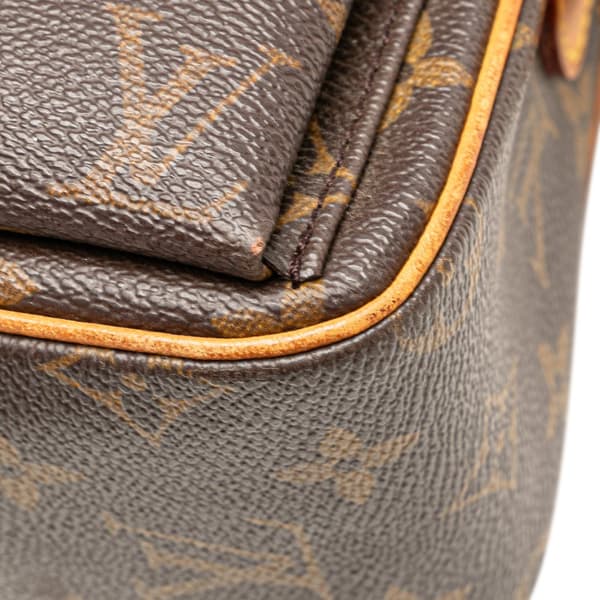 Pre-owned Louis Vuitton Monogram Viva Cite MM Brown
