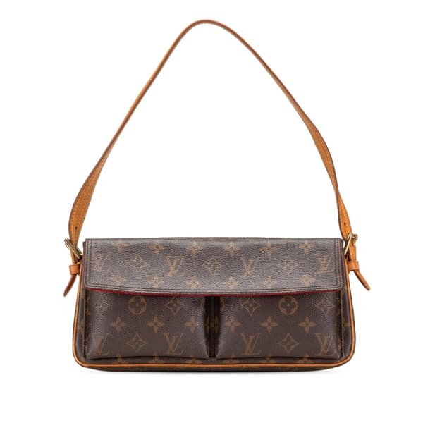 Pre-owned Louis Vuitton Monogram Viva Cite MM Brown