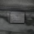 Miniatyrbild 5 av 10: Pre-owned Gucci GG Canvas and Leather Shoulder Bag Black