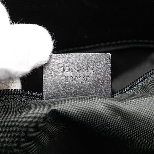 Pre-owned Gucci GG Canvas and Leather Shoulder Bag Black