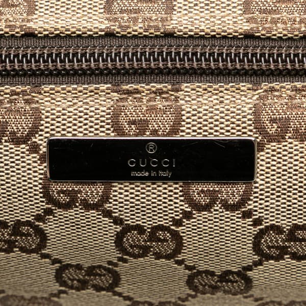 Pre-owned Gucci GG Canvas Boat Brown