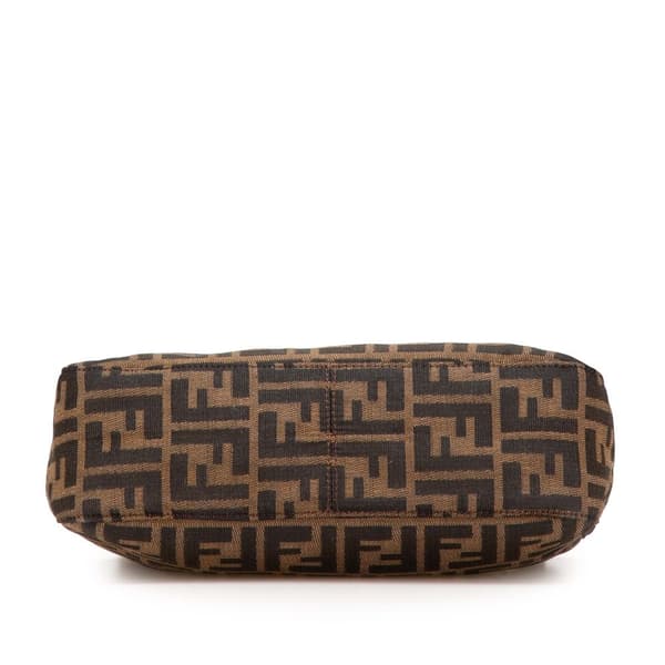 Pre-owned Fendi Zucca Canvas Shoulder Bag Brown