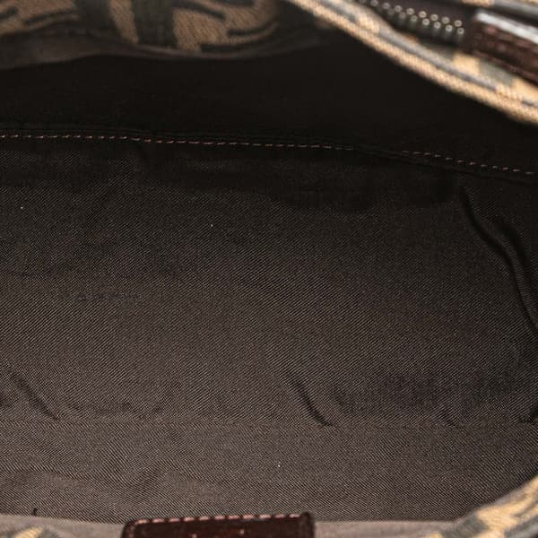 Pre-owned Fendi Zucca Canvas Shoulder Bag Brown