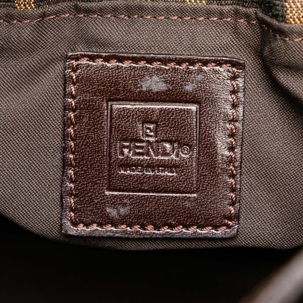 Pre-owned Fendi Zucca Canvas Shoulder Bag Brown