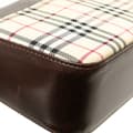 Miniatyrbild 6 av 10: Pre-owned Burberry House Check Canvas Shoulder Bag Brown