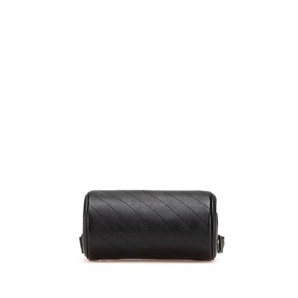 Pre-owned Gucci Mini Leather Blondie Shoulder Bag Black