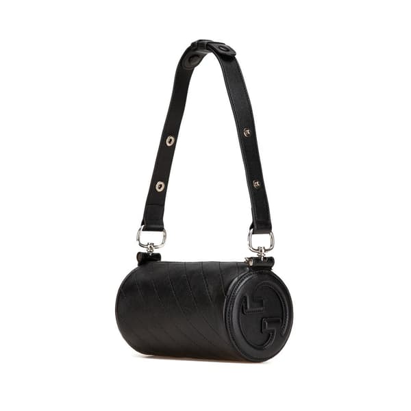 Pre-owned Gucci Mini Leather Blondie Shoulder Bag Black