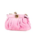 Pikkukuva 2 / 10: Pre-owned Fendi Small Embossed Suede Peekaboo Click Clutch on Chain Pink