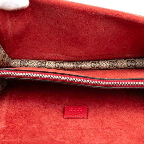 Pre-owned Gucci Small GG Supreme Dionysus Shoulder Bag Brown