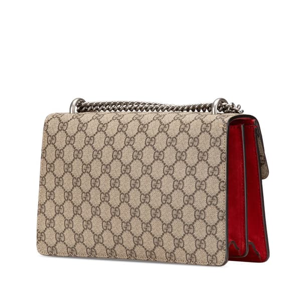Pre-owned Gucci Small GG Supreme Dionysus Shoulder Bag Brown