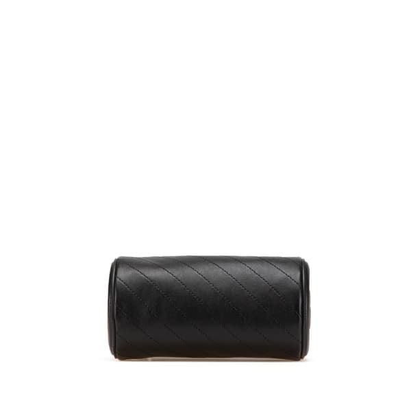 Pre-owned Gucci Mini Leather Blondie Shoulder Bag Black