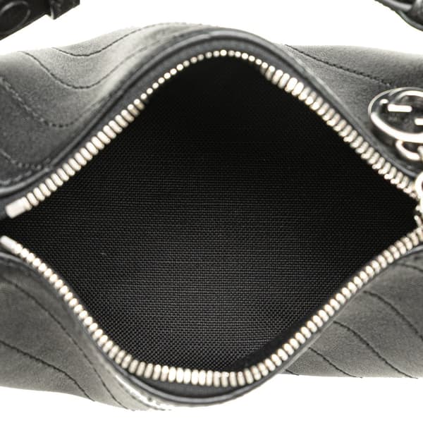 Pre-owned Gucci Mini Leather Blondie Shoulder Bag Black