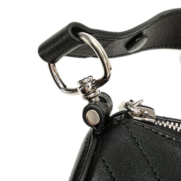 Pre-owned Gucci Mini Leather Blondie Shoulder Bag Black