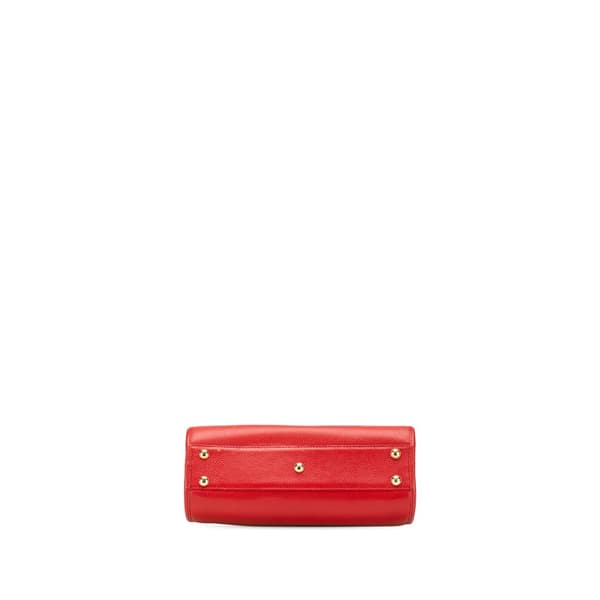 Pre-owned Burberry Leather Shoulder Bag Red