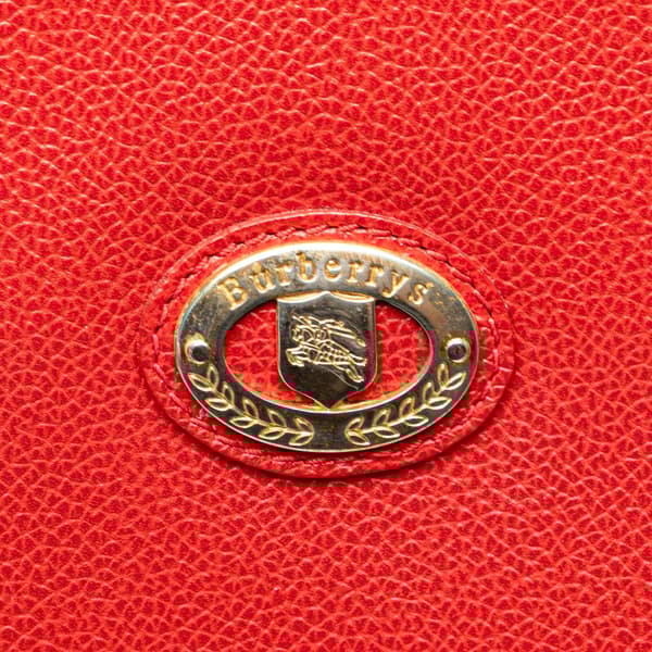 Pre-owned Burberry Leather Shoulder Bag Red