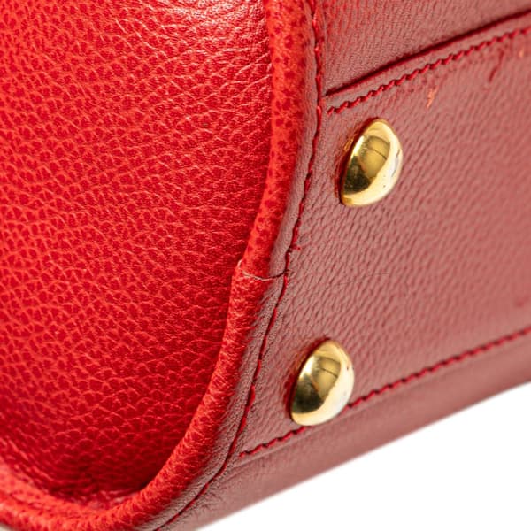 Pre-owned Burberry Leather Shoulder Bag Red