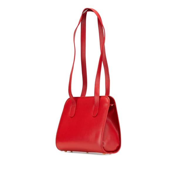 Pre-owned Burberry Leather Shoulder Bag Red