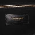 Miniatyrbild 5 av 10: Pre-owned Saint Laurent Large Grain de Poudre Monogram Chevron Envelope Bag Black