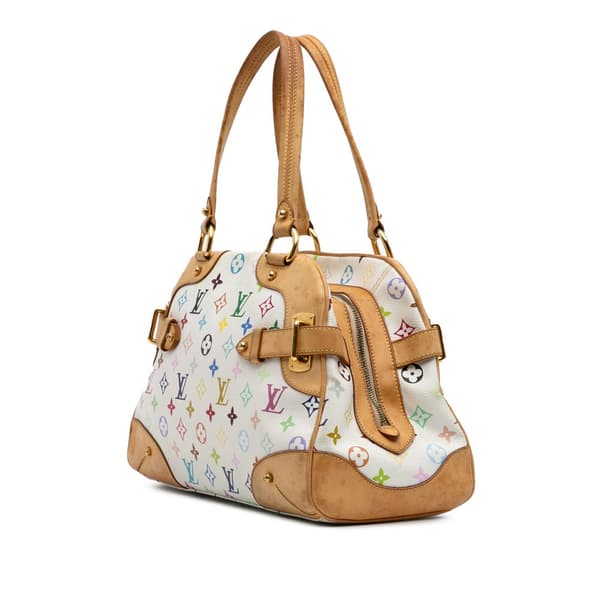 Pre-owned Louis Vuitton Monogram Multicolore Claudia White