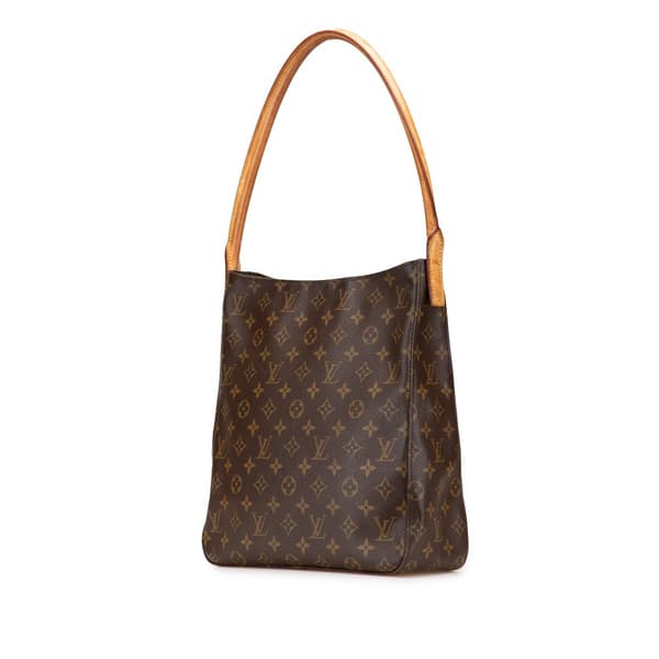 Pre-owned Louis Vuitton Monogram Looping GM Brown