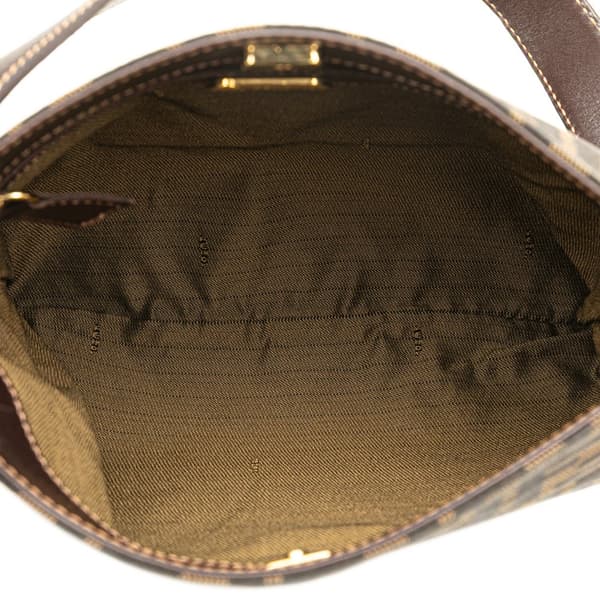Pre-owned Fendi Zucca Canvas Shoulder Bag Brown