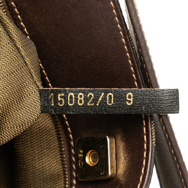 Pre-owned Fendi Zucca Canvas Shoulder Bag Brown