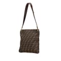 Miniatyrbild 2 av 10: Pre-owned Fendi Zucca Canvas Shoulder Bag Brown