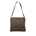 Miniatyrbild 1 av 10: Pre-owned Fendi Zucca Canvas Shoulder Bag Brown