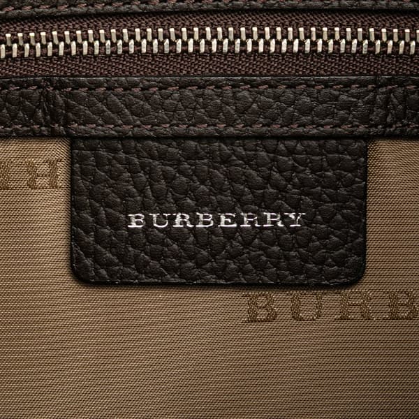 Pre-owned Burberry Nova Check Trimmed Canvas Shoulder Bag Gray