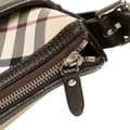 Miniatyrbild 9 av 10: Pre-owned Burberry Nova Check Trimmed Canvas Shoulder Bag Gray