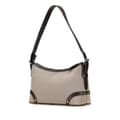 Miniatyrbild 2 av 10: Pre-owned Burberry Nova Check Trimmed Canvas Shoulder Bag Gray