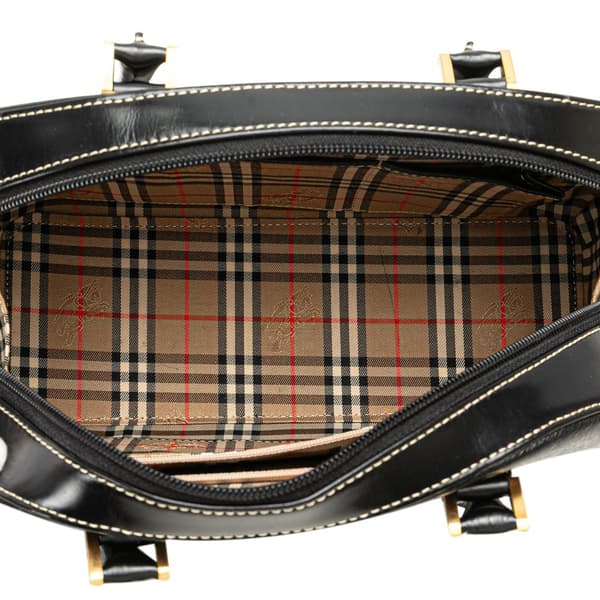 Pre-owned Burberry Leather Shoulder Bag Black