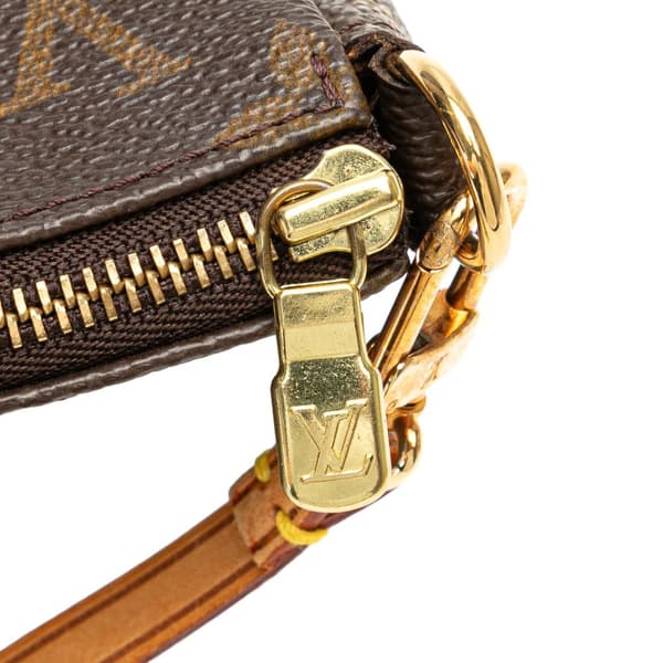 Pre-owned Louis Vuitton Monogram Pochette Accessoires Brown