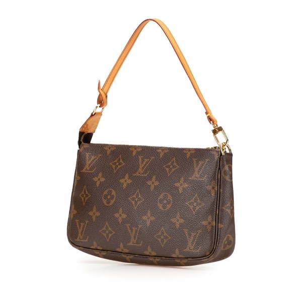 Pre-owned Louis Vuitton Monogram Pochette Accessoires Brown
