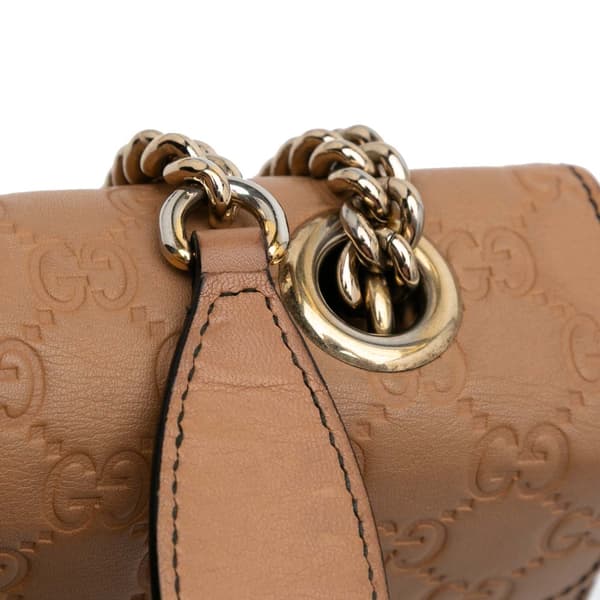 Pre-owned Gucci Medium Guccissima Emily Shoulder Bag Brown