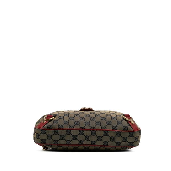 Pre-owned Gucci GG Canvas Abbey D Ring Shoulder Bag Brown