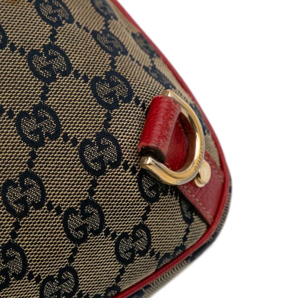 Pre-owned Gucci GG Canvas Abbey D Ring Shoulder Bag Brown