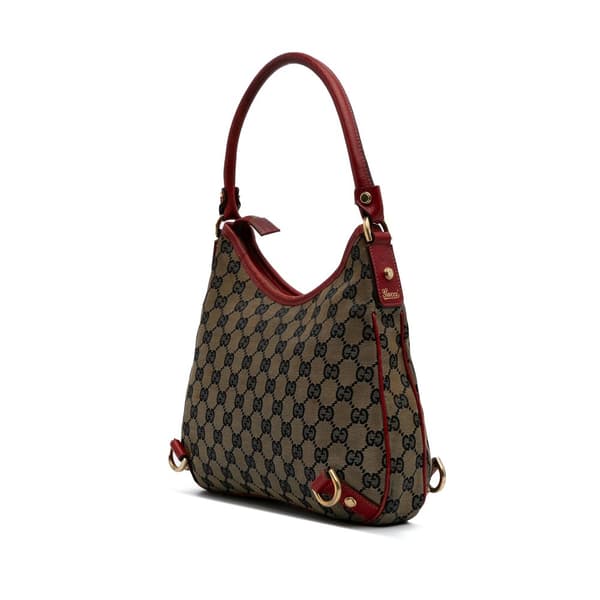 Pre-owned Gucci GG Canvas Abbey D Ring Shoulder Bag Brown