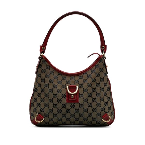 Pre-owned Gucci GG Canvas Abbey D Ring Shoulder Bag Brown