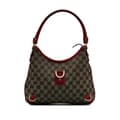 Miniatyrbilde 1 av 10: Pre-owned Gucci GG Canvas Abbey D Ring Shoulder Bag Brown