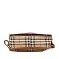 Miniatyrbild 3 av 10: Pre-owned Burberry Haymarket Check Canvas Shoulder Bag Brown
