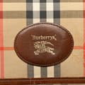 Miniatyrbild 6 av 10: Pre-owned Burberry Haymarket Check Canvas Shoulder Bag Brown