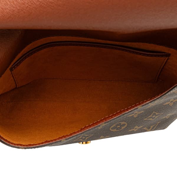 Pre-owned Louis Vuitton Monogram Musette Tango Short Strap Brown