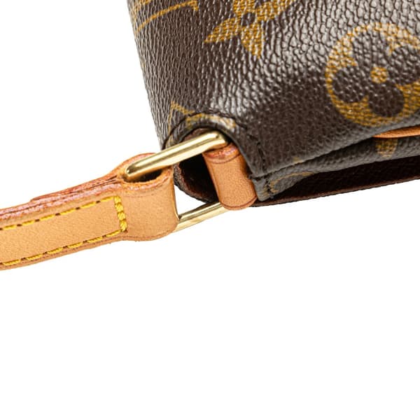 Pre-owned Louis Vuitton Monogram Musette Tango Short Strap Brown