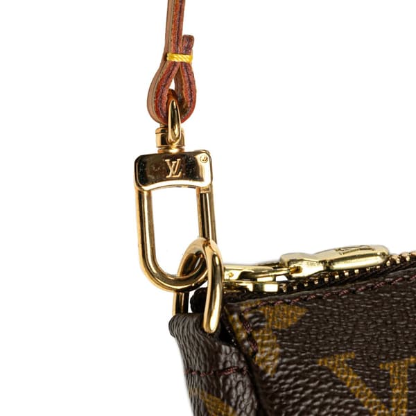 Pre-owned Louis Vuitton Monogram Pochette Accessoires Brown