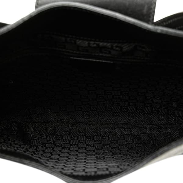 Pre-owned Gucci Canvas and Calfskin Jackie Shoulder Bag Black