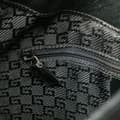 Miniatyrbilde 8 av 10: Pre-owned Gucci Canvas and Calfskin Jackie Shoulder Bag Black