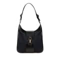Miniatyrbilde 1 av 10: Pre-owned Gucci Canvas and Calfskin Jackie Shoulder Bag Black